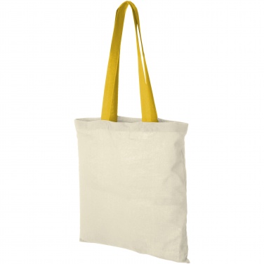 Logotrade business gift image of: Nevada 100 g/m² cotton tote bag coloured handles 7L