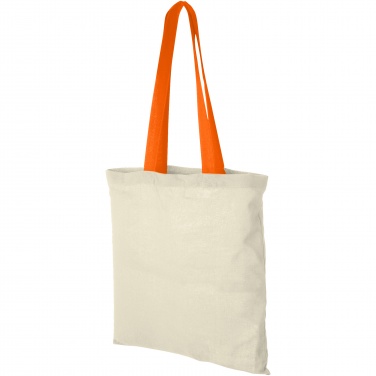 Logo trade promotional merchandise picture of: Nevada 100 g/m² cotton tote bag coloured handles 7L