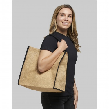 Logotrade promotional gift image of: Harry coloured edge jute tote bag 25L