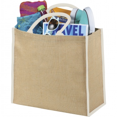 Logo trade promotional product photo of: Harry coloured edge jute tote bag 25L