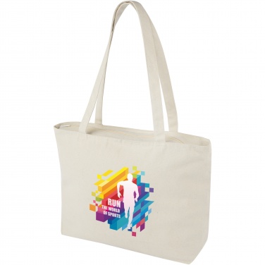 Logotrade corporate gift picture of: Ningbo 320 g/m² zippered cotton tote bag 15L