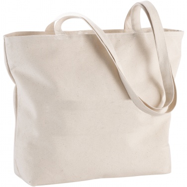 Logotrade promotional items photo of: Ningbo 320 g/m² zippered cotton tote bag 15L