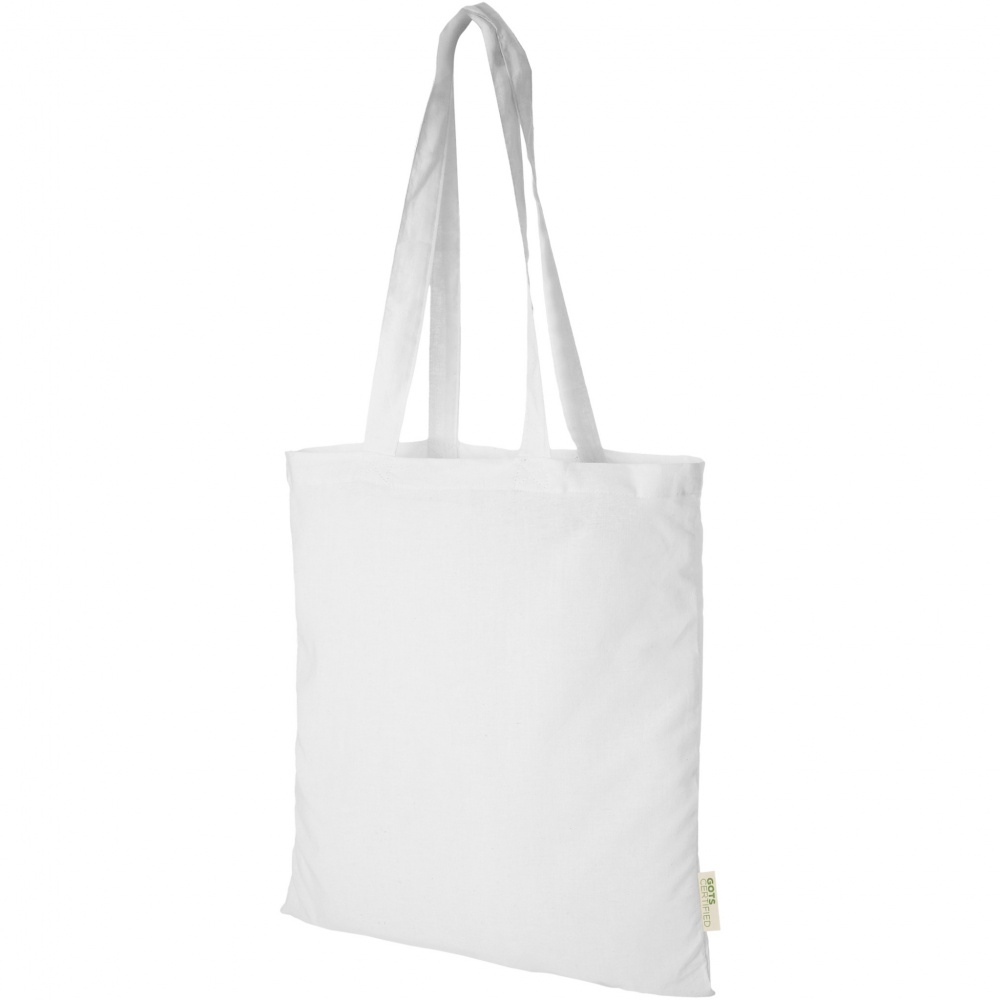 Logo trade promotional products image of: Orissa 100 g/m² organic cotton tote bag 7L