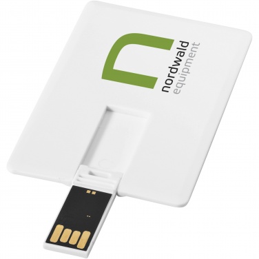 Logo trade promotional gift photo of: Slim card-shaped 2GB USB flash drive