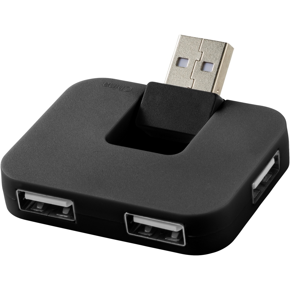 Logo trade promotional products image of: Gaia 4-port USB hub