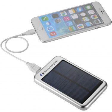 Logo trade corporate gifts picture of: Bask 4000 mAh solar power bank