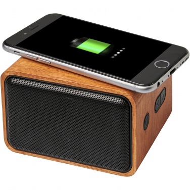 Logotrade promotional products photo of: Wooden 3W speaker with wireless charging pad