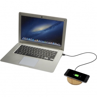 Logo trade advertising products picture of: Essence 5W bamboo wireless charging pad