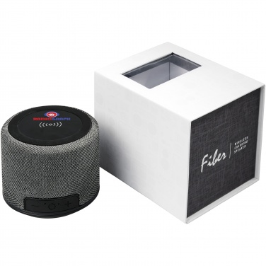 Logo trade corporate gifts image of: Fiber 3W wireless charging Bluetooth® speaker