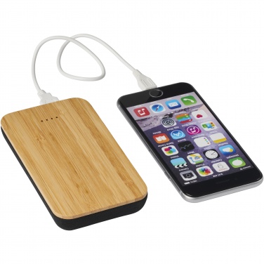 Logotrade promotional merchandise photo of: Future 6000 mAh bamboo/fabric wireless power bank