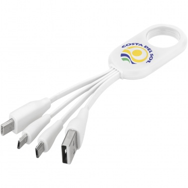 Logotrade promotional item picture of: Troup 4-in-1 charging cable with type-C tip