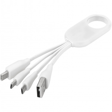 Logo trade advertising product photo of: Troup 4-in-1 charging cable with type-C tip