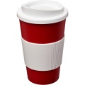 Americano® 350 ml insulated tumbler with grip, Red / White