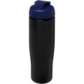 H2O Active® Tempo 700 ml flip lid sport bottle, Solid black / Blue