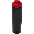 H2O Active® Tempo 700 ml flip lid sport bottle, Solid black / Red