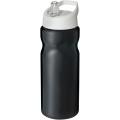 H2O Active® Base 650 ml spout lid sport bottle, Solid black / White