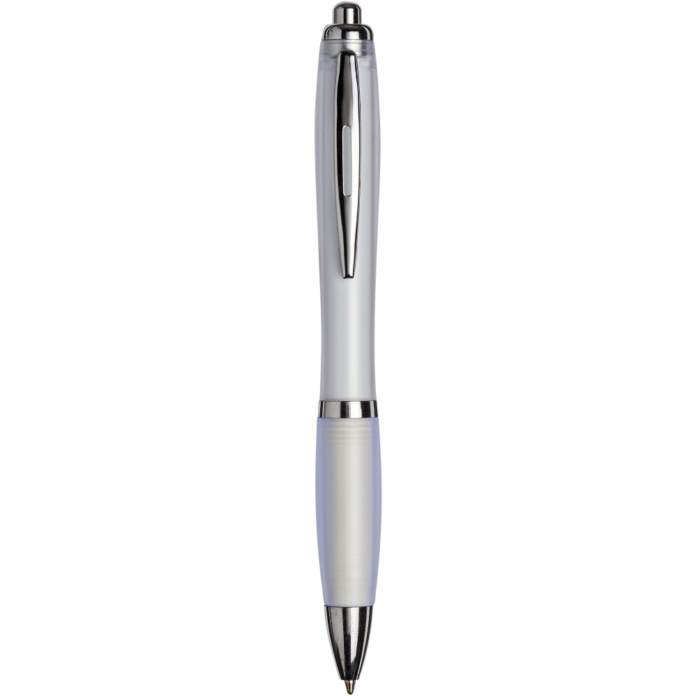 Logo trade promotional products image of: Curvy ballpoint pen with frosted barrel and grip