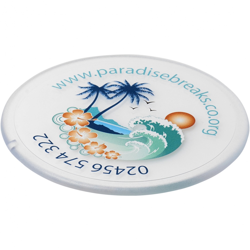 Logo trade corporate gifts image of: Renzo round plastic coaster