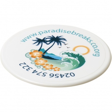 Logo trade promotional giveaways image of: Renzo round plastic coaster