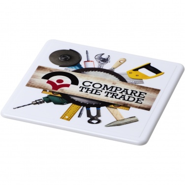 Logo trade promotional merchandise image of: Renzo square plastic coaster