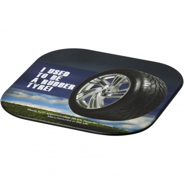 Logo trade advertising products image of: Brite-Mat® square coaster with tyre material