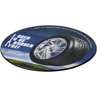 Logo trade advertising products picture of: Brite-Mat® round coaster with tyre material