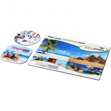 Logotrade promotional products photo of: Brite-Mat® mouse mat and coaster set combo 1