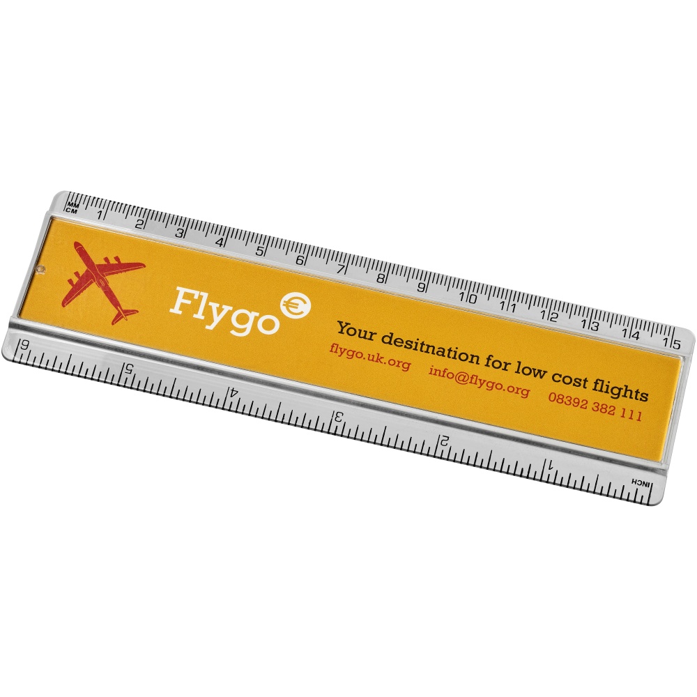 Logo trade promotional items image of: Ellison 15 cm plastic insert ruler