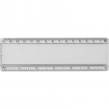 Logo trade advertising products picture of: Ellison 15 cm plastic insert ruler