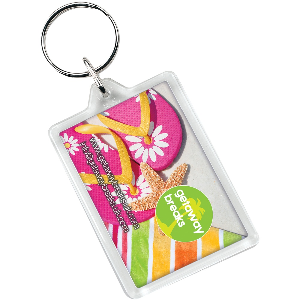 Logo trade corporate gifts image of: Vito C1 rectangular keychain