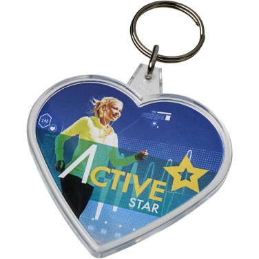 Logo trade promotional products image of: Combo heart-shaped keychain