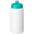 Baseline® Plus grip 500 ml sports lid sport bottle, White / Aqua