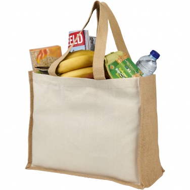 Logotrade promotional merchandise photo of: Varai 320 g/m² canvas and jute shopping tote bag 23L