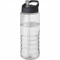 H2O Active® Treble 750 ml spout lid sport bottle, Transparent / Solid black