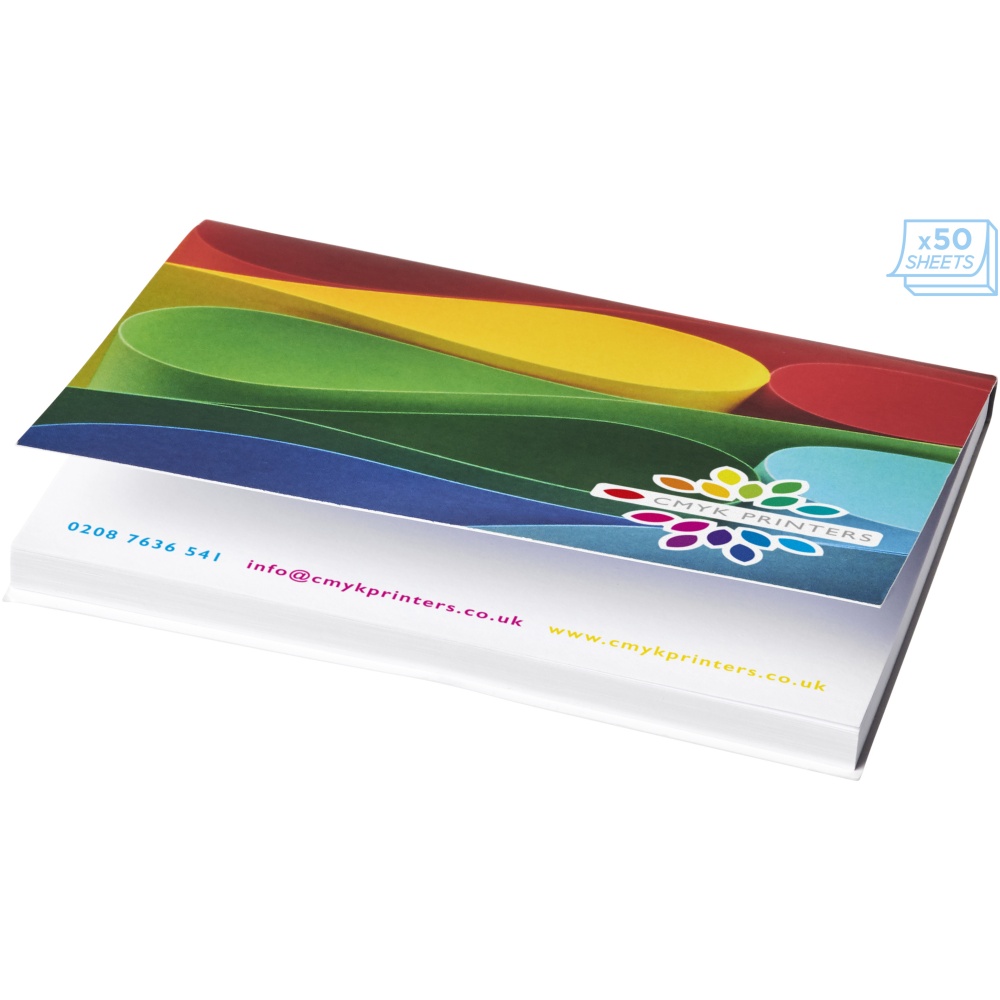 Logotrade promotional giveaway image of: Sticky-Mate® A7 soft cover sticky notes 100x75mm