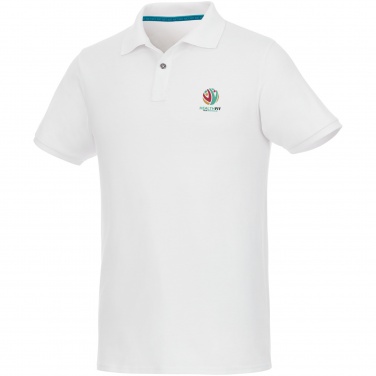 Logo trade promotional merchandise image of: Beryl short sleeve men's organic recycled polo