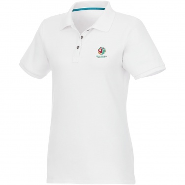 Logo trade promotional merchandise photo of: Beryl short sleeve women's organic recycled polo