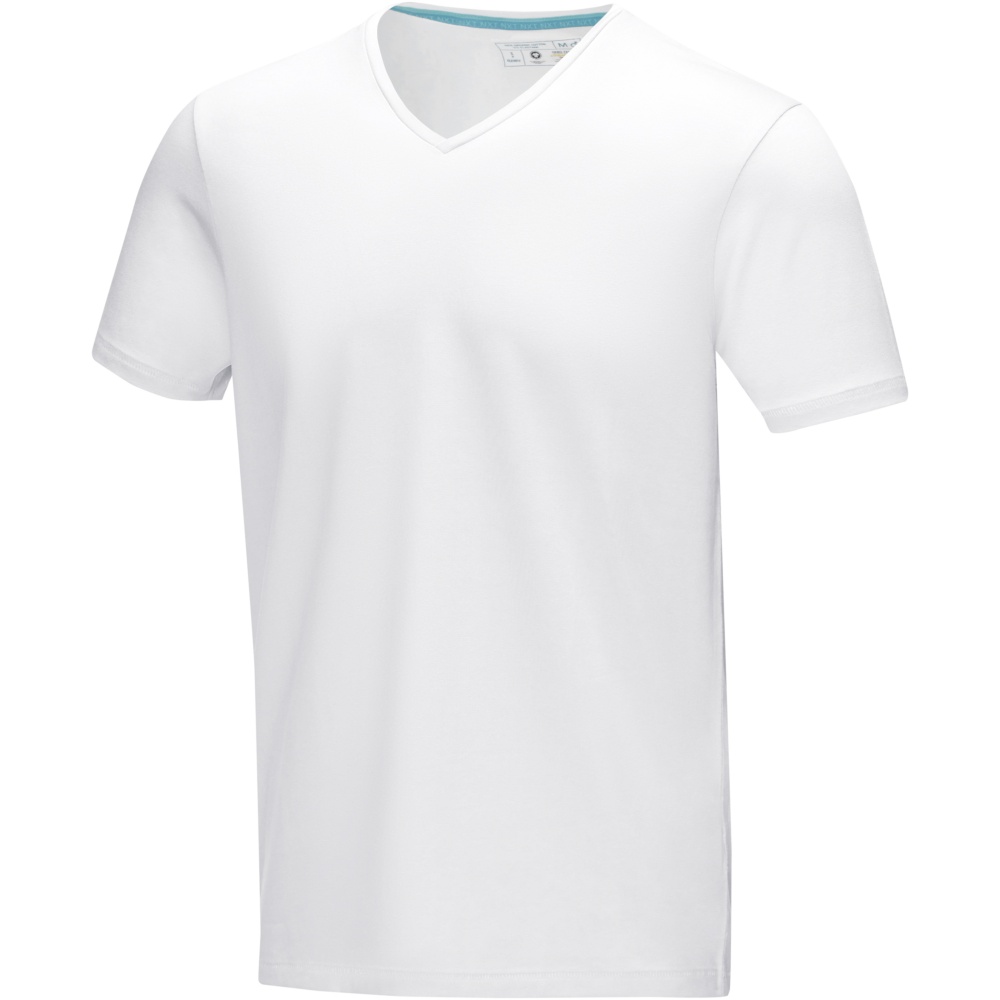 Logotrade promotional gift picture of: Kawartha short sleeve men's organic V-neck t-shirt