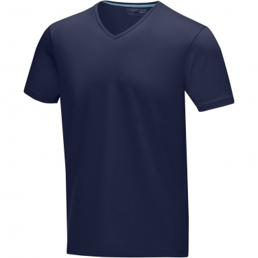 Logo trade promotional giveaway photo of: Kawartha short sleeve men's organic V-neck t-shirt