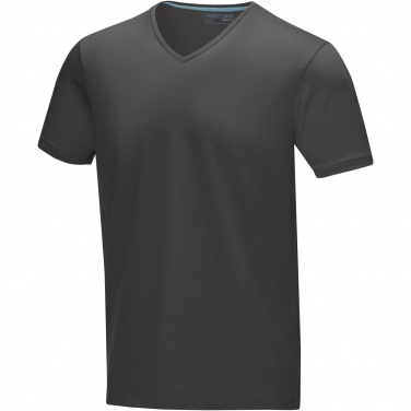 Logo trade promotional giveaways picture of: Kawartha short sleeve men's organic V-neck t-shirt