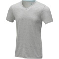 Kawartha short sleeve men's organic V-neck t-shirt, Grey melange