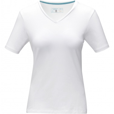 Logotrade promotional item image of: Kawartha short sleeve women's organic V-neck t-shirt