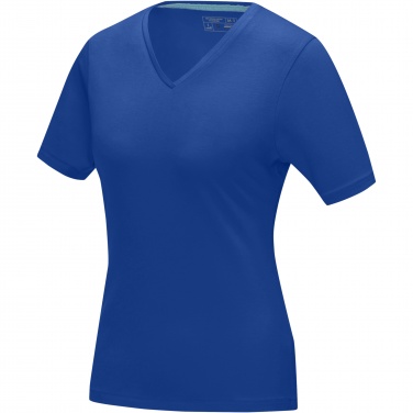 Logo trade promotional giveaways image of: Kawartha short sleeve women's organic V-neck t-shirt