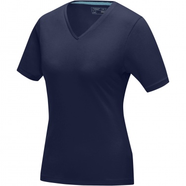 Logo trade corporate gifts image of: Kawartha short sleeve women's organic V-neck t-shirt