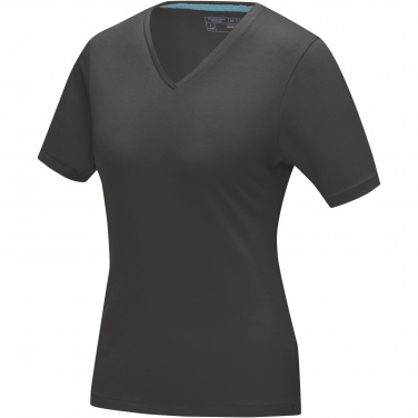 Logo trade promotional gifts picture of: Kawartha short sleeve women's organic V-neck t-shirt