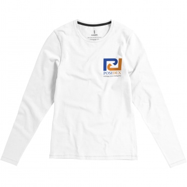 Logo trade promotional merchandise image of: Ponoka long sleeve women's organic t-shirt