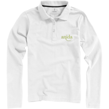 Logo trade business gifts image of: Oakville long sleeve women's polo