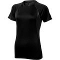 Quebec short sleeve women's cool fit t-shirt, Solid black