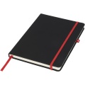 Noir medium notebook, Solid black / Red