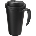 Americano® Grande 350 ml mug with spill-proof lid, Solid black / Solid black